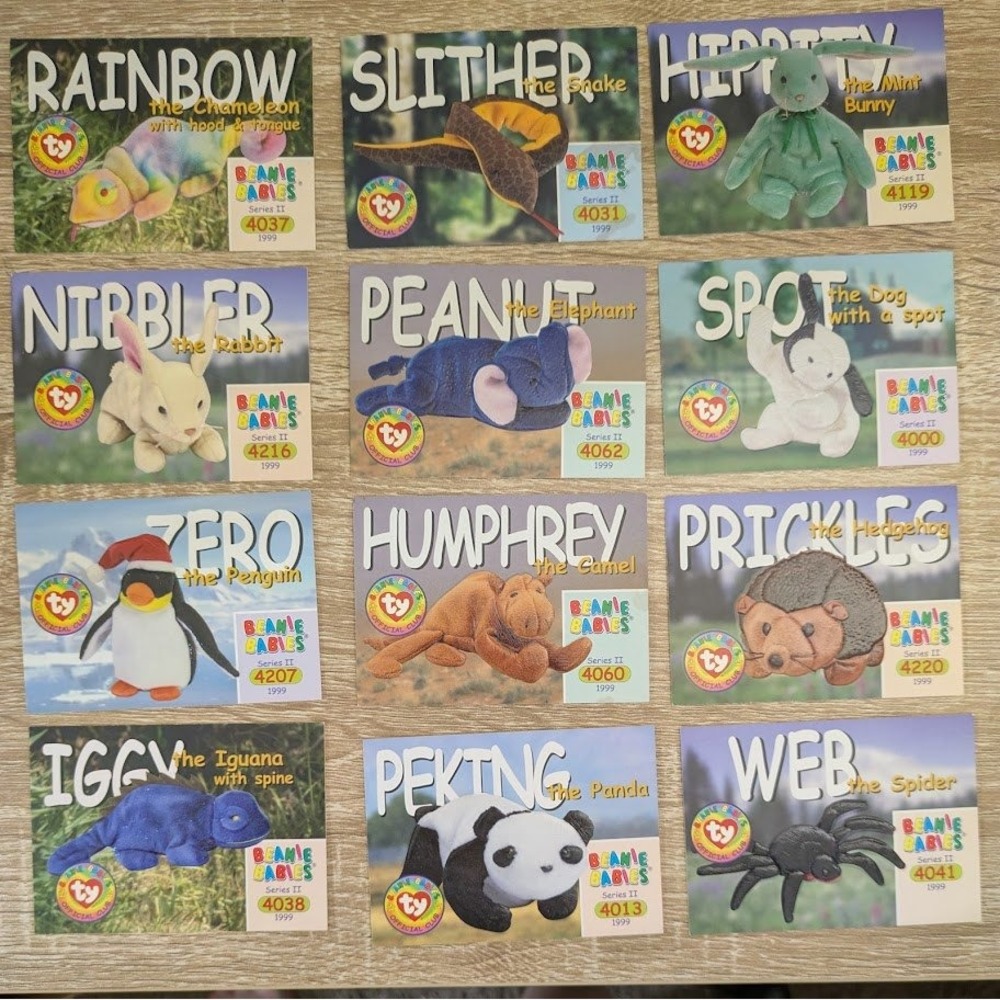 VTG Ty Beanie Babies Official Club Series 2 Trading Cards Lot 1999 No Duplicates - Picture 6 of 6